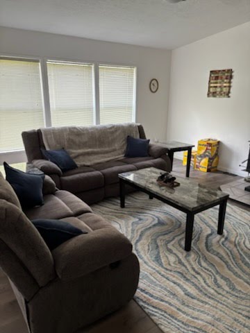 Ranch home living room with recliner seating for hunters