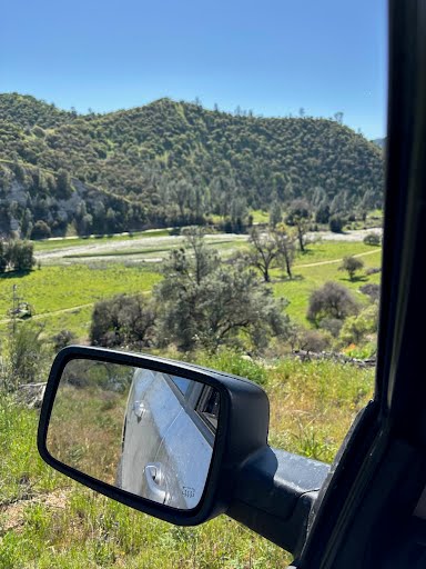 Spot-and-stalk scouting truck in Monterey County hunting hills